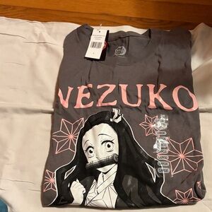 Nezuko Kids Graphic T-Shirt - Gray & Pink